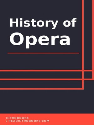 cover image of History of Opera